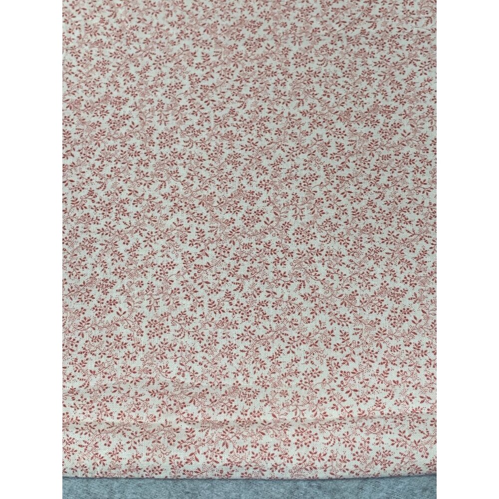 Red Floral Cotton Fabric 20" x 48" Sewing Quilting Craft Projects
